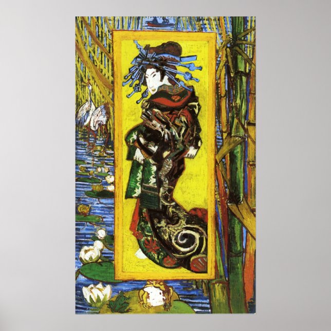 Van Gogh Japonaiserie Oiran Poster (Frente)