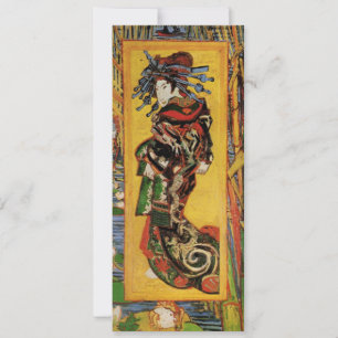 Van Gogh Japonês Cortesan Oiran Vintage Retrato