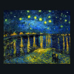 Van Gogh - Noite Estrelada sobre a Poster do Rhone<br><div class="desc">Vincent Van Gogh Starry Night sobre a pintura do Rhone.</div>