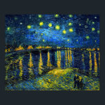 Van Gogh - Noite Estrelada sobre a Poster do Rhone<br><div class="desc">Vincent Van Gogh Starry Night sobre a pintura do Rhone.</div>