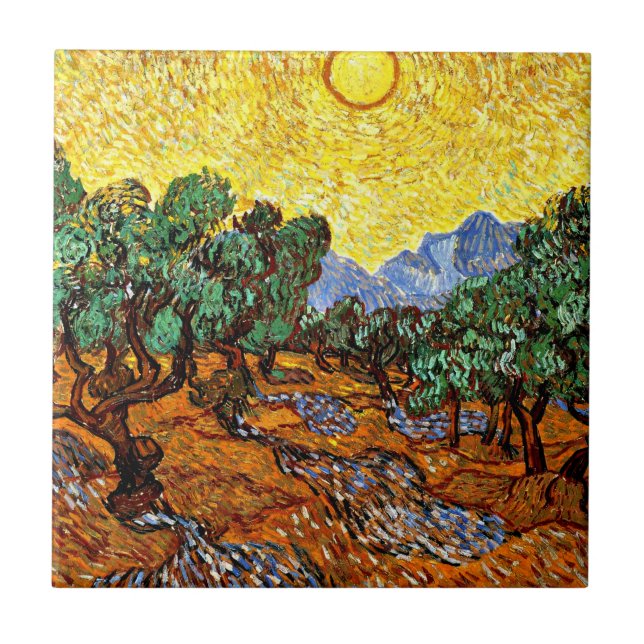 Van Gogh - Oliveiras com Céu Amarelo e Sol (Frente)