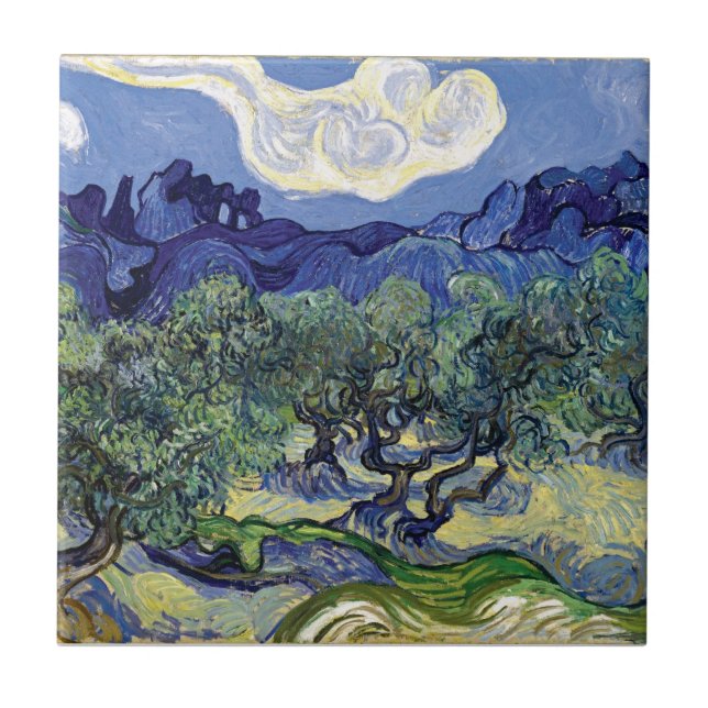 Van Gogh - Oliveiras Em Paisagem Montanhosa (Frente)
