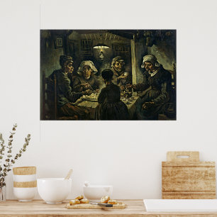 Van Gogh Os Comedores de Batata Poster de Arte Fin
