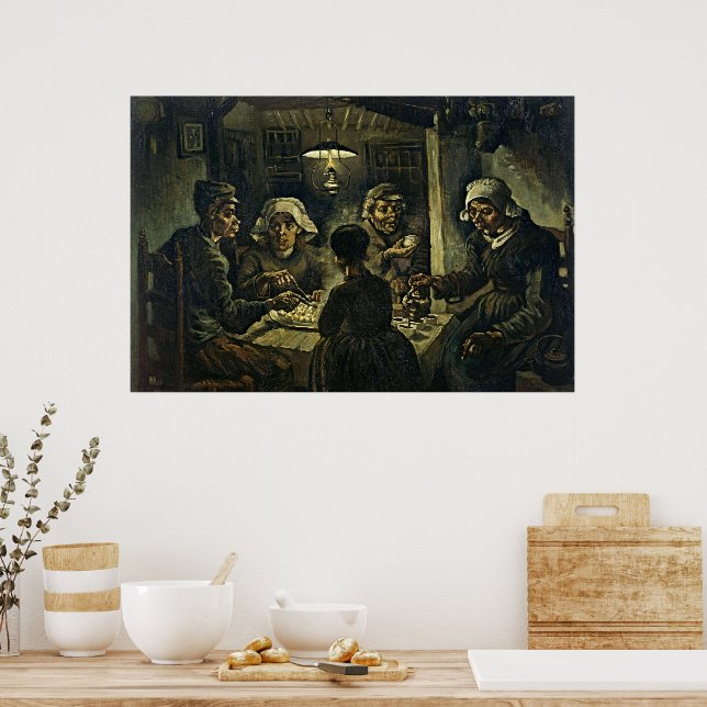 Van Gogh Os Comedores de Batata Poster de Arte Fin (Cozinha)