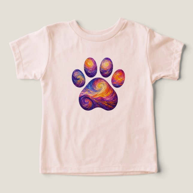 Van Gogh Pata Cachorro Fofo (Design frontal)