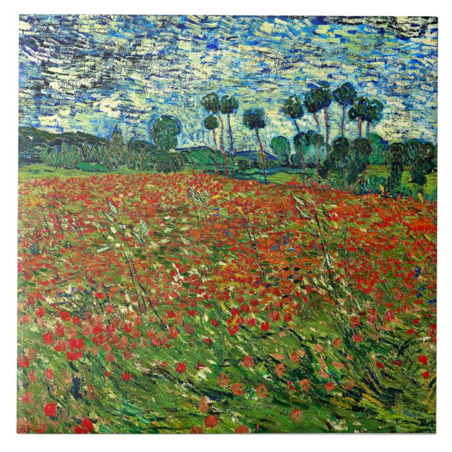 Van Gogh - Poppy Field, famosa pintura, (Frente)
