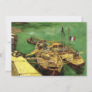 Van Gogh Quay com Homens Descarregando Bargas de A