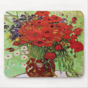 Van Gogh Red Poppies e Daisies Mouse Pad