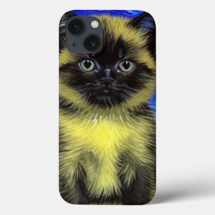 Van Gogh Starry Night Siamese Cat