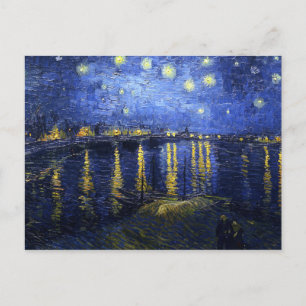 Van Gogh Starry Night Sobre O Cartão Postal Do R