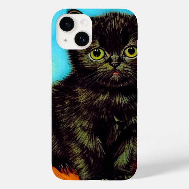 Van Gogh Style Pouting Kitten (Verso)