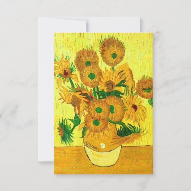 Van Gogh Sunflower Card (Frente)