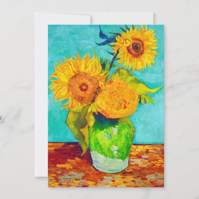 Van Gogh Sunflower Card (Frente)