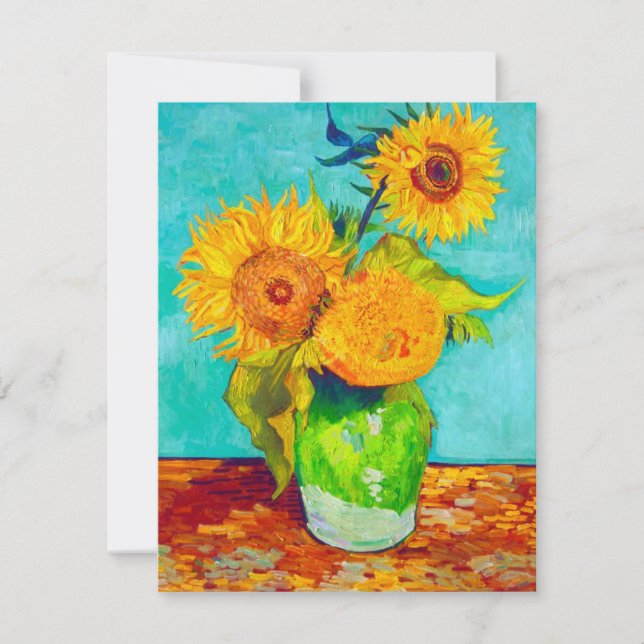 Van Gogh Sunflower Card (Frente)