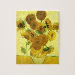 Van Gogh Sunflower Quebra-cabeça<br><div class="desc">Quebra-cabeça Van Gogh Sunflower. Pintura a óleo na canvas de 1888. Vase com Quinze Girassóis é um dos mais amados trabalhos da vida de Vincent Van Gogh. O brilhante uso dos amarelos evoca calmamente o fim do verão. Um presente de excelente para fãs de girassóis, Van Gogh, impressionismo, e arte...</div>