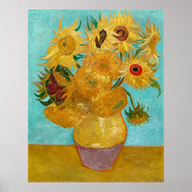 Van Gogh Sunflower | Van Gogh Wall Art | POSTER (Frente)