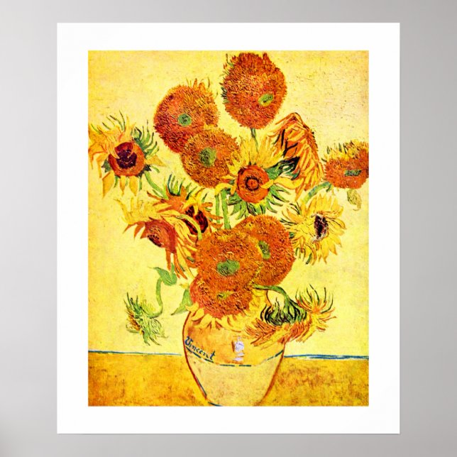 Van Gogh SunflowerFine Art Impressão 20x24 (Frente)