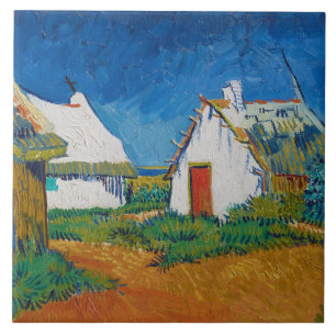 Van Gogh Três Cottages Brancos em Saintes Maries