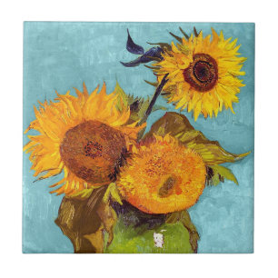 Van Gogh - Três Girassóis Num Vaso - Arte Fina