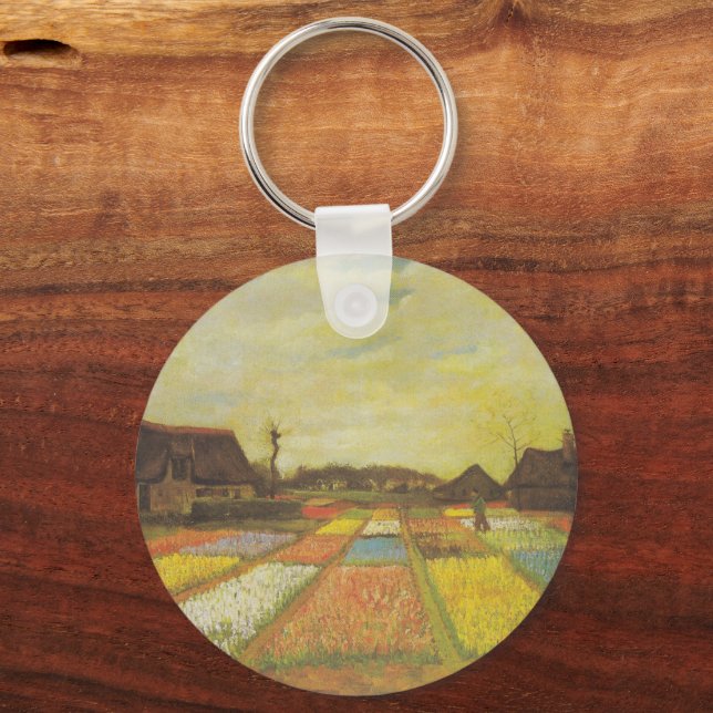 Van Gogh Tulip Fields Double Sided Chaveiro (Frente)