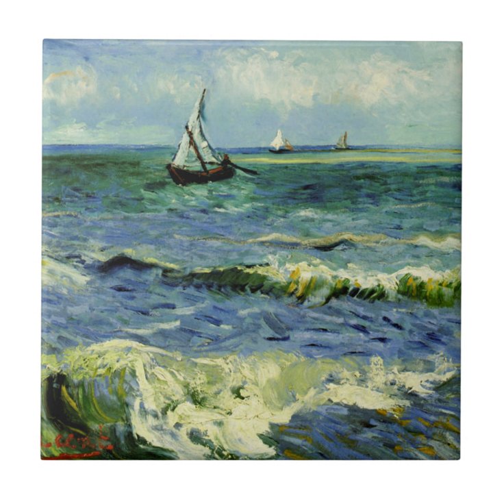 Van Gogh - Um Barco de Pesca no Mar | Zazzle.com.br