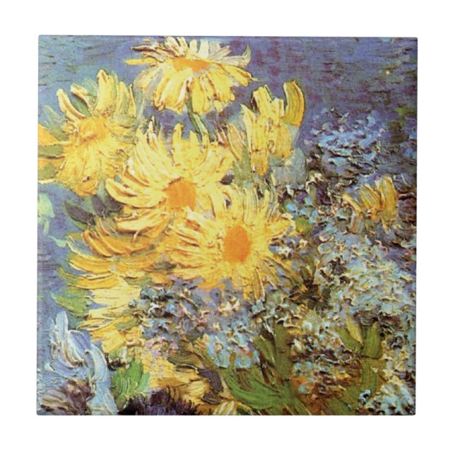 Van Gogh - Vaso com lilases, margaridas e anêmonas (Frente)