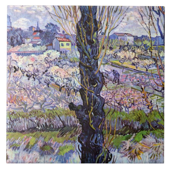 Van Gogh - Vista de Arles, Pomares Flores (Frente)
