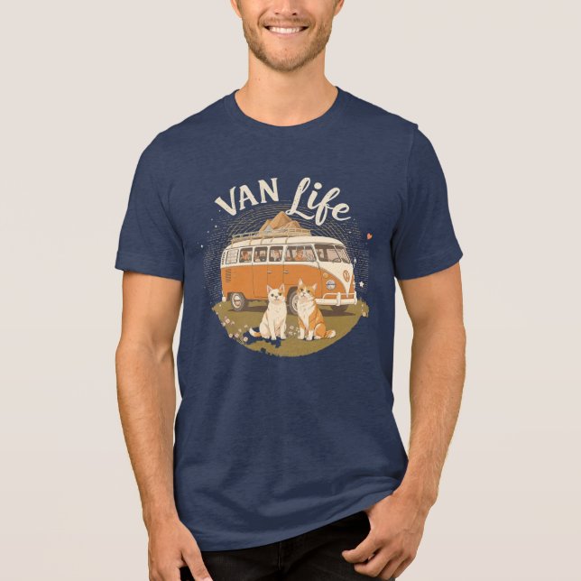 Van Life Adventure Paws T-Shirt (Frente)