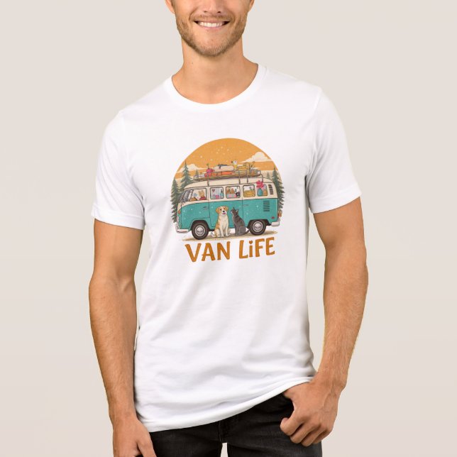 Van Life Paws & Adventure T-Shirt (Frente)