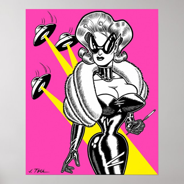Vana DeVinyl™/Óvnis e Poster Glamour (Frente)