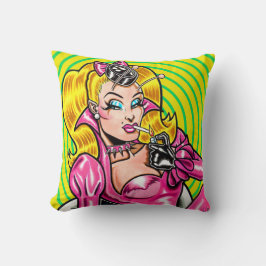 Vana DeVinyl™/Pretty in Pink Borracha Almofada de
