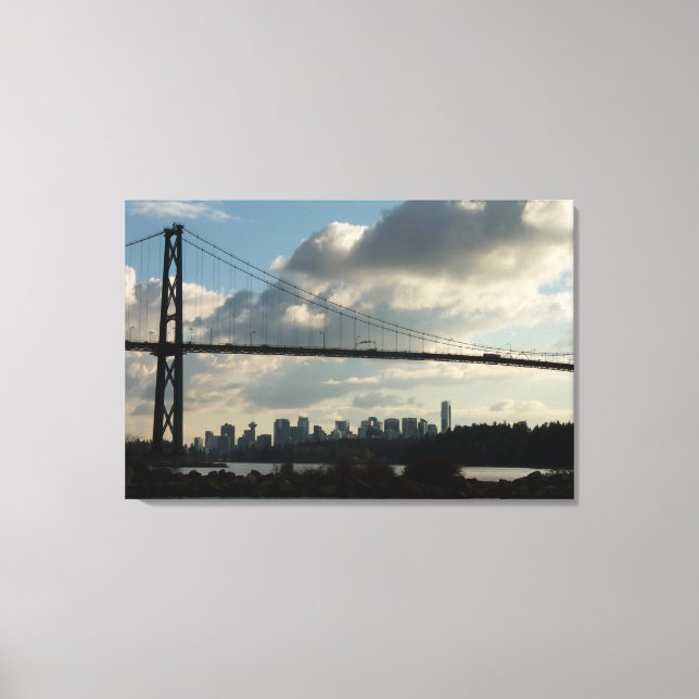 Vancouver Art Impressão Lions Gate Canvas Cityscap (Frente)