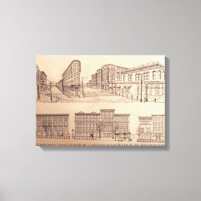 Vancouver Art Impressão Vancouver Gastown Art Canv (Frente)