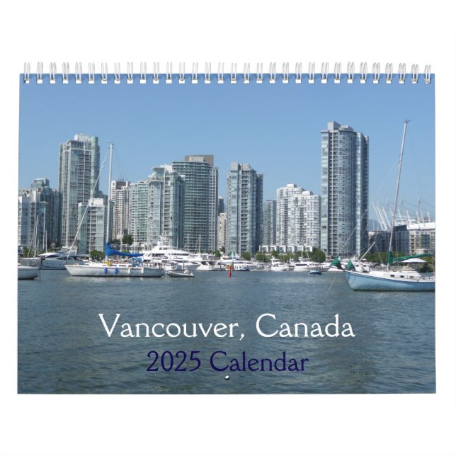 Vancouver, Calendário 2025 do Canadá (Capa)