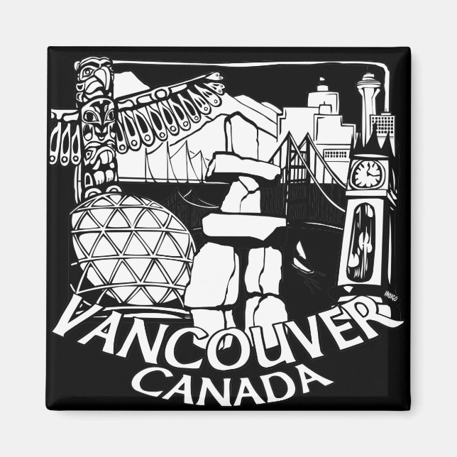 Vancouver Canada Imã de geladeira Souvenir Magnets (Frente)