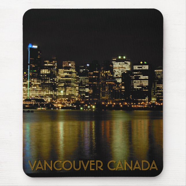 Vancouver Canada Souvenir Mouse Pad City Lights (Frente)