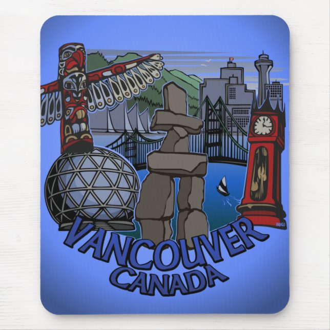 Vancouver Canada Souvenir Mousepad Landmark Gifts (Frente)