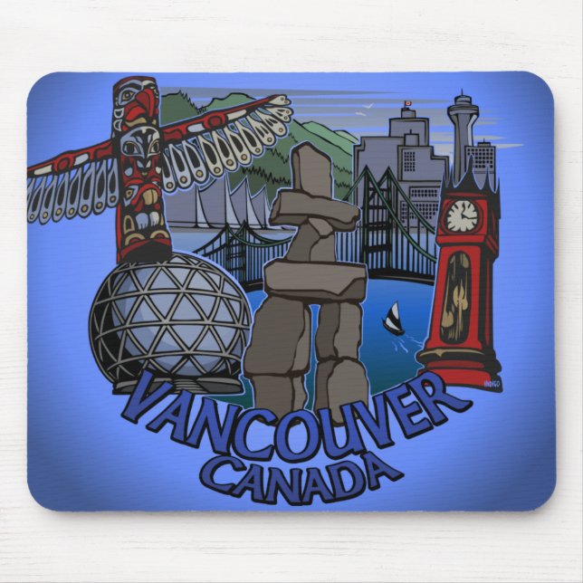 Vancouver Canada Souvenir Mousepad Landmark Gifts (Frente)