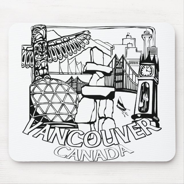 Vancouver Canada Souvenir Mousepad Vancouver Gifes (Frente)