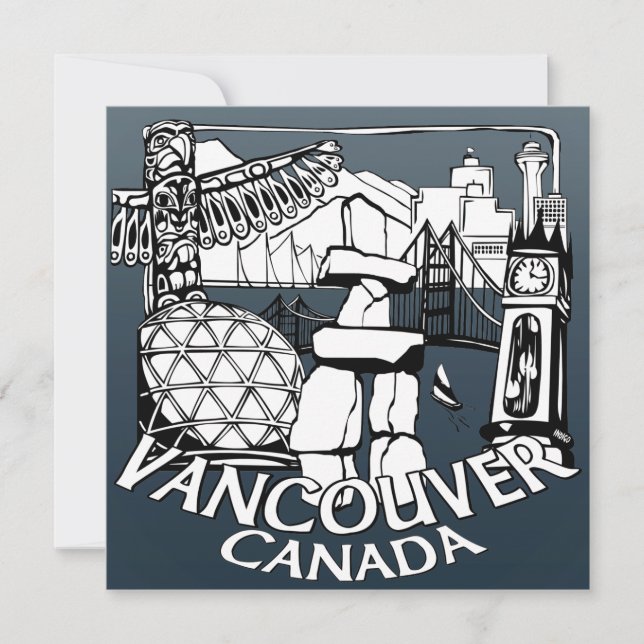 Vancouver Convites RSVP de Vancouver Personalizado (Frente)