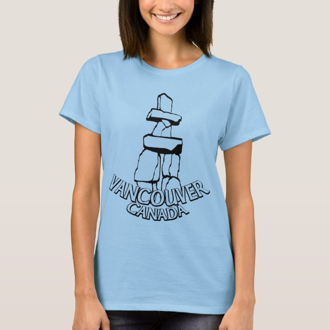 Vancouver Souvenir Camiseta Orgânica Canadá (Frente)