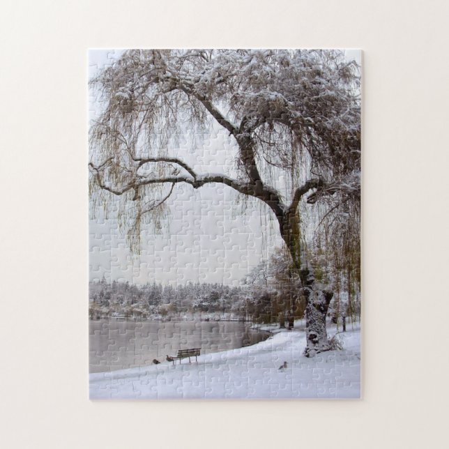 Vancouver Souvenir Quebra-cabeça Lost Lagoa Winter (Vertical)