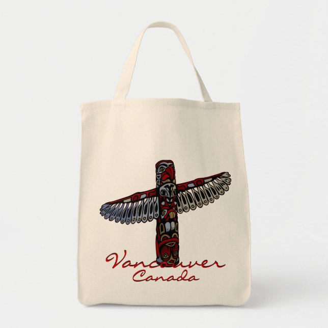 Vancouver Souvenir Tote Bag Landmark Art Bolsas (Frente)