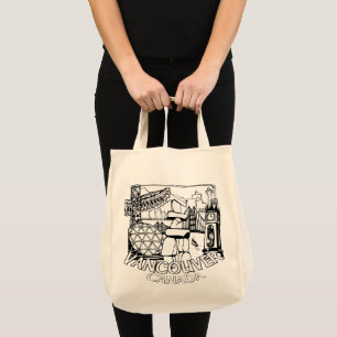 Vancouver Souvenir Tote Bag Landmark Art Bolsas