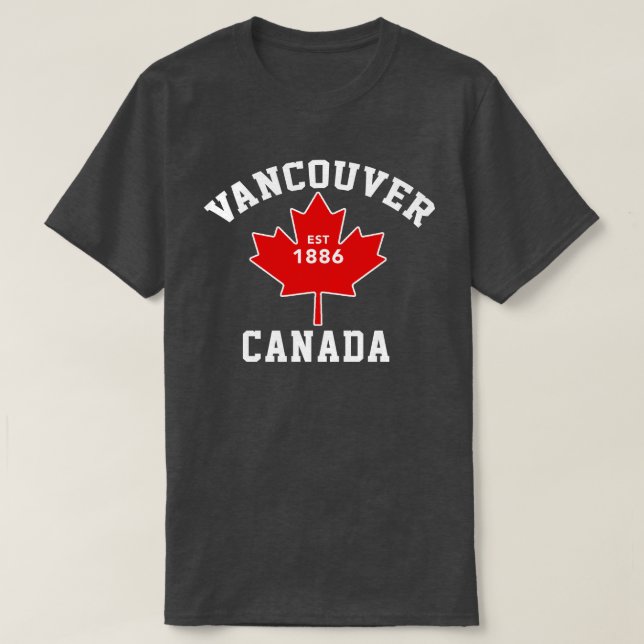 Vancôver Canadá Est. Camisa patriótica de 1886 T (Frente do Design)