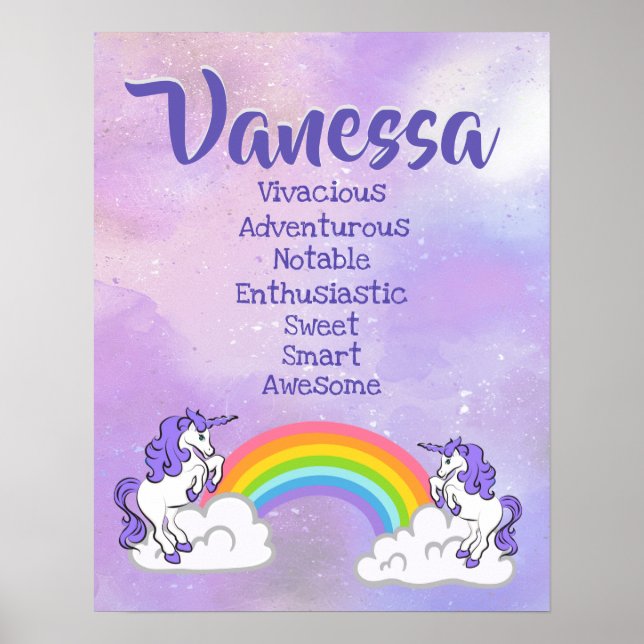 Vanessa Name Poster (Frente)