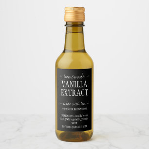 Vanilla Extract Botão Bebida caseira preta