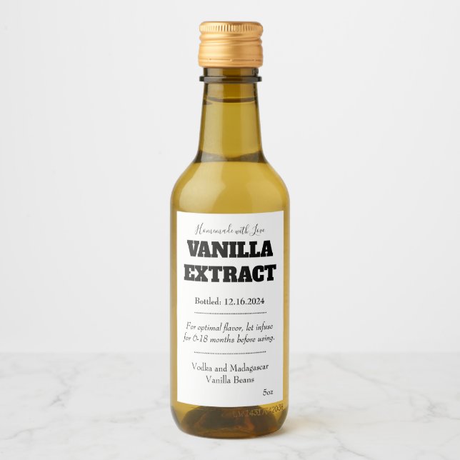 Vanilla Extract Modern Label Sticker ASOv1tr (Frente)