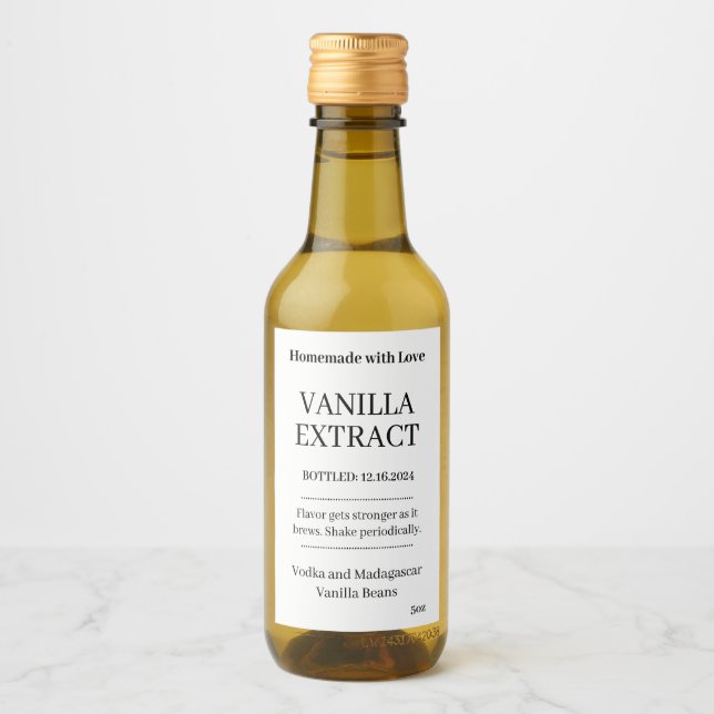 Vanilla Extract Modern Label Sticker V4 (Frente)