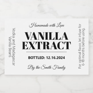 Vanilla Extract Moderno Etiqueta VAF2rt
